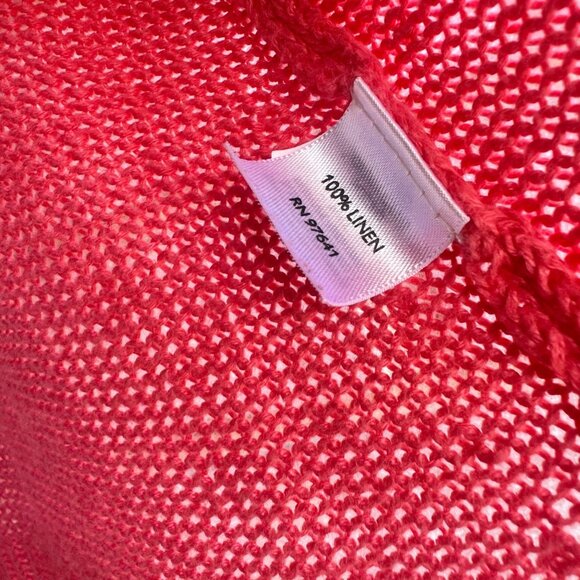 J. Jill Love Linen 3/4 Sleeve Pocket Open Front Cardigan Sweater Women's Size M - Picture 4 of 8